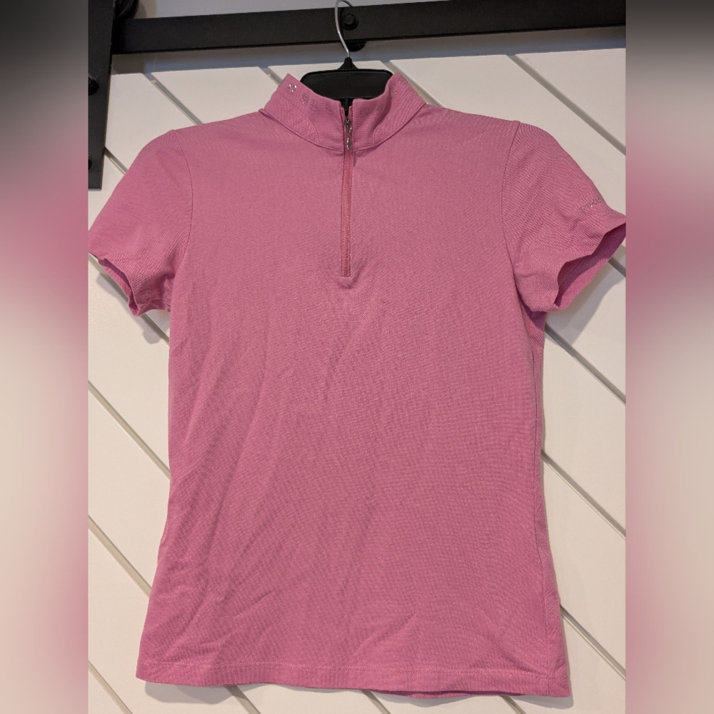 Pikeur Women Equestrian ICON Short Sleeve Shirt with Crystal Collar Detail